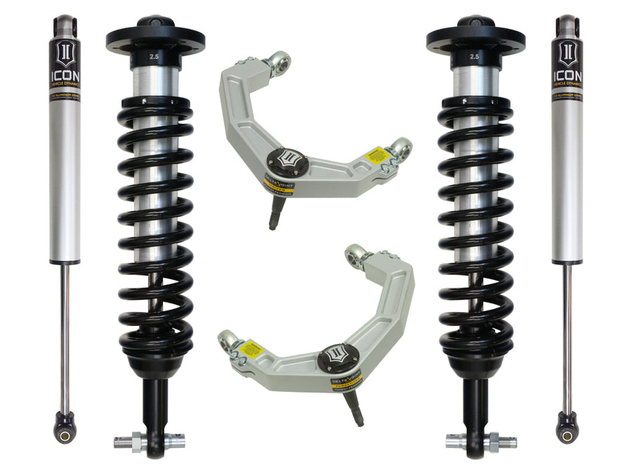 ICON 2015-20 Ford F150 4WD, 0-2.63" Lift, Stage 2 Suspension System, Billet UCA for Ford F-150