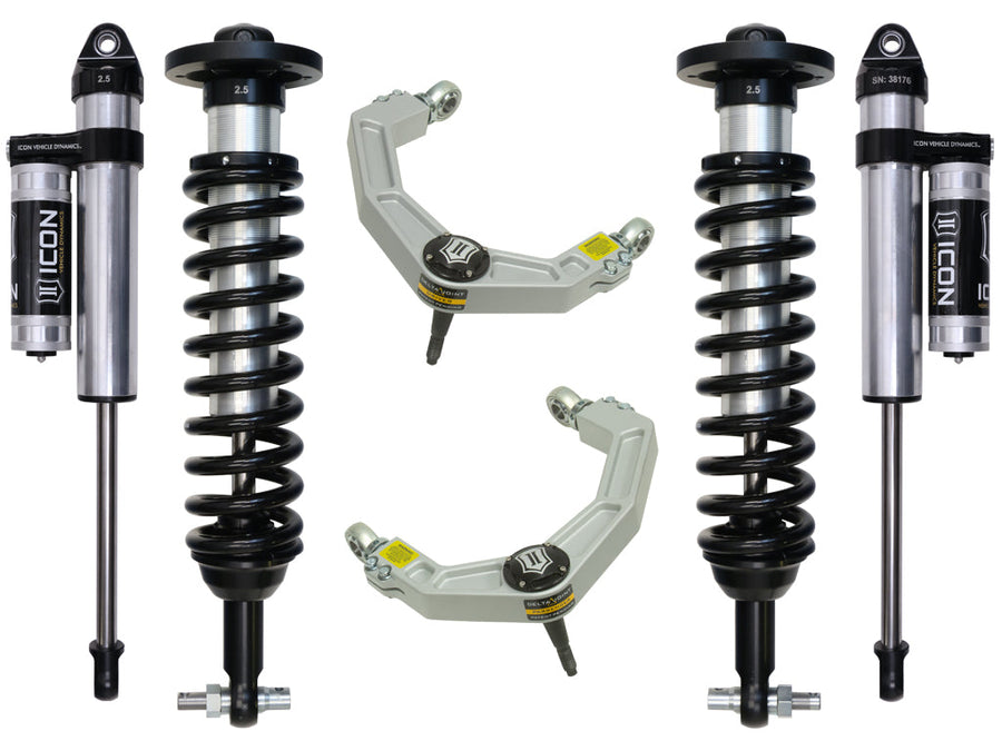 ICON 2015-20 Ford F150 4WD, 0-2.63" Lift, Stage 3 Suspension System, Billet UCA for Ford F-150