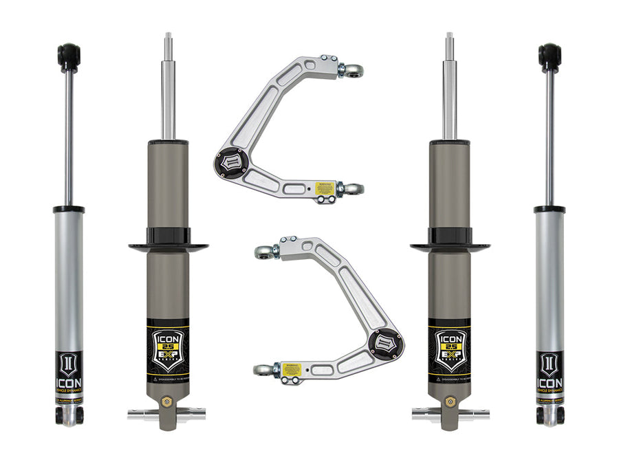ICON 2019-2026 Chevrolet Silverado 1500/GMC Sierra 1500, 2.375-3.75" Lift, Stage 2 EXP Suspension System, Billet for Chevrolet Silverado