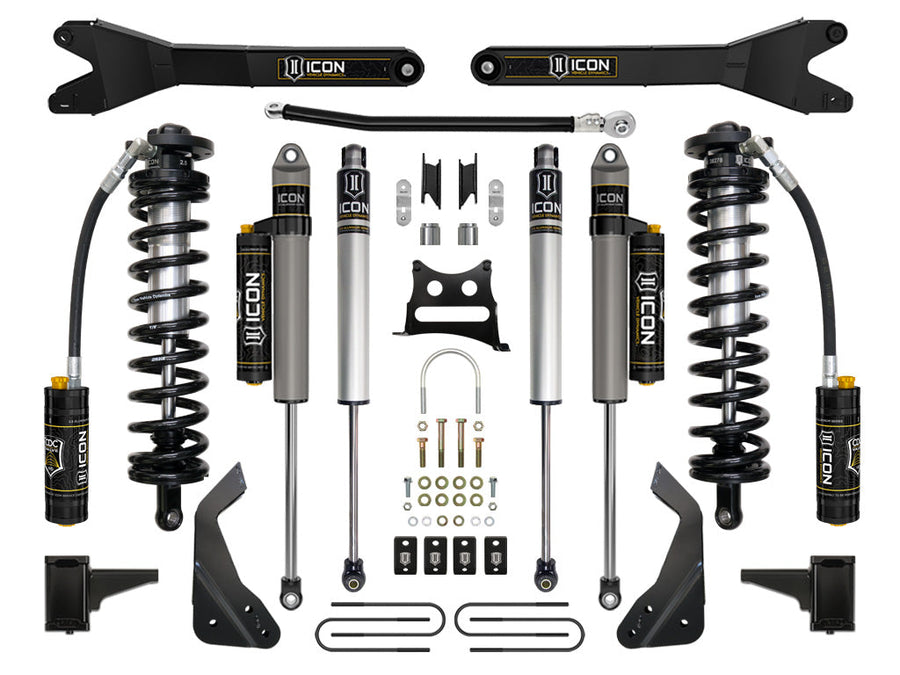 ICON 2008-10 Ford F250/F350 4-5.5" Lift Stage 5 Coilover Conversion w/Radius Arm for Ford Super Duty