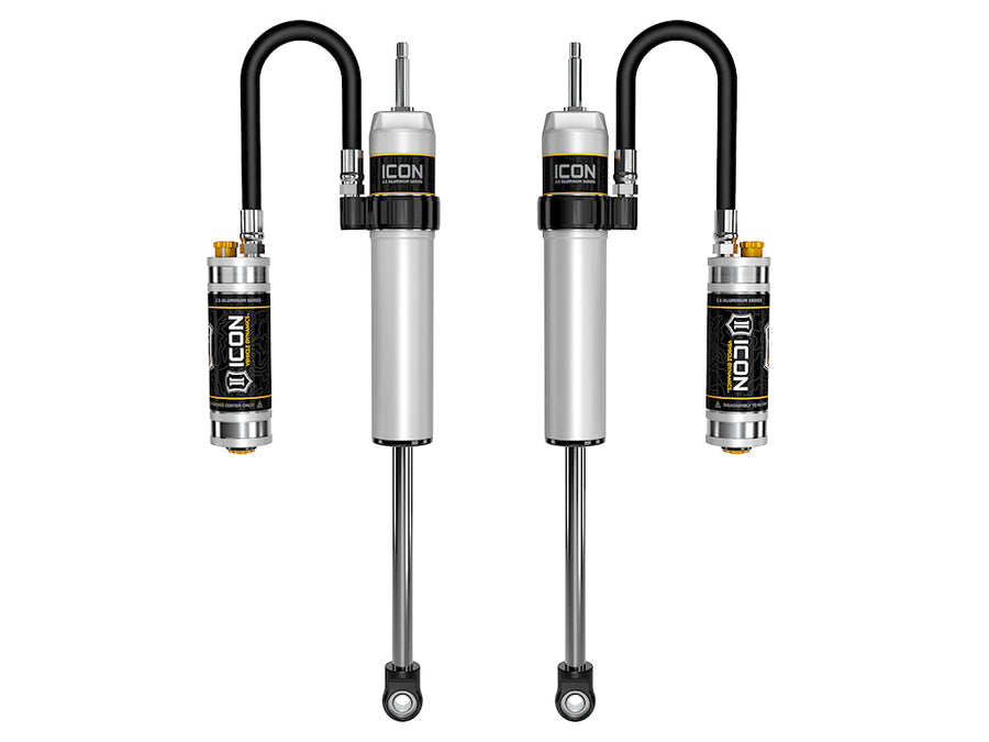 ICON 2007-2014 Toyota FJ Cruiser/2003-2024 Toyota 4Runner/2003-2023 Lexus GX, 1-3” Lift, Rear, V.S. 2.5 Aluminum Series Shocks, Remote Reservoir w/ CDCV, Pair for Toyota 4Runner