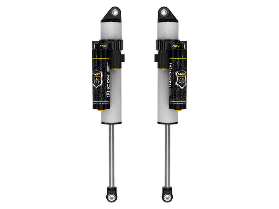 ICON 2011-2026 GM 2500/3500 HD, 0-2" Lift, Rear, V.S. 3.0 Series Shock Absorbers, Remote Reservoir w/ CDEV, Pair for Chevrolet Silverado