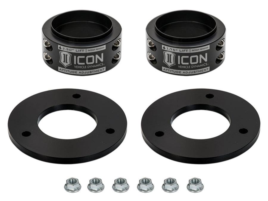 ICON Alloys 2021-2025 Ford F-150 Raptor, .5-2.5" Lift, Front, Attitude Adjustment Collar Leveling Kit for Ford F-150