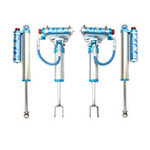 King Shocks 2.5 Performance w/ Remote Reservoir + Rear Reservoir Shocks Set for 2011-2025 Chevrolet Silverado 2500 HD 4WD for Chevrolet Silverado