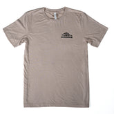 Tru Adventure Tee in Stone, front chest logo