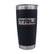 Tru Automotive YETI Rambler 20 oz Tumbler in Black with laser engraved TRU Automotive box logo, white background