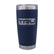 Tru Automotive YETI Rambler 20 oz Tumbler in Navy with laser engraved TRU Automotive box logo, white background